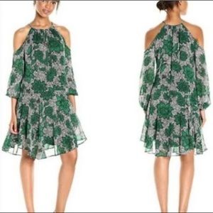 Donna Morgan Cold-Shoulder Floral Dress Size 10